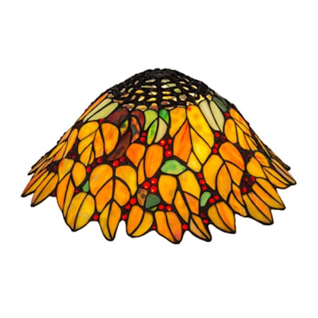 Meyda Tiffany Follaje 6.5" Tall Lamp Shade Mahogany Bronze