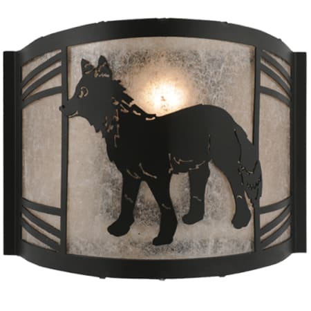 Meyda Tiffany Fox 10" Tall Wall Sconce Textured Black