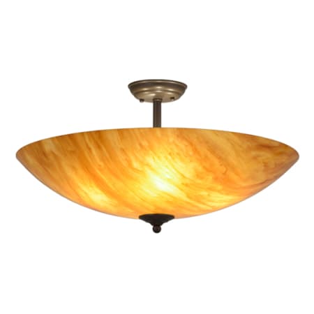 Meyda Tiffany Madison 4 Light 24" Wide Semi-Flush Bowl Ceiling Fixture - Timeless Bronze Finish Timeless Bronze