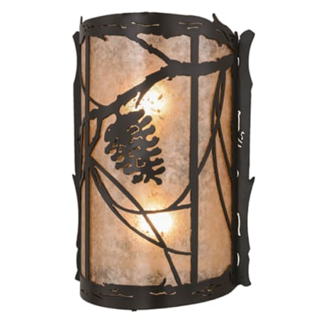 Meyda Tiffany Whispering Pines 2 Light 15" Tall Wall Sconce Timeless Bronze