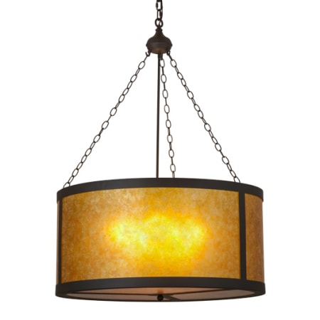 Meyda Tiffany Craftsman 4 Light 32" Wide Suspension Pendant Oil Rubbed Bronze