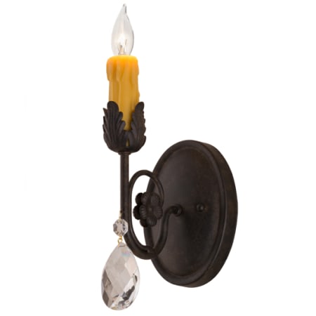 Meyda Tiffany Antonia 11" Tall Wall Sconce Chestnut