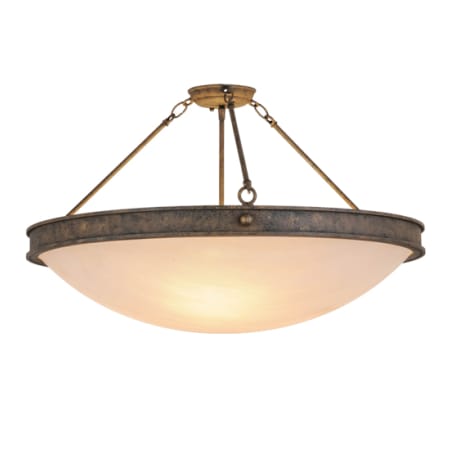 Meyda Tiffany Dionne 3 Light 30" Wide Semi-Flush Bowl Ceiling Fixture - Antiquity Finish Antiquity