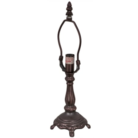 Meyda Tiffany Footed 9" Tall Lamp Base Mahogany Bronze
