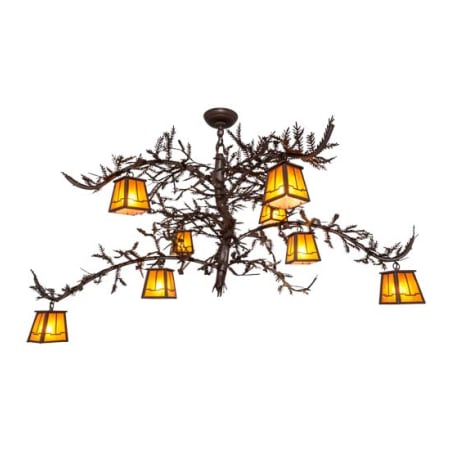 Meyda Tiffany Pine Branch 8 Light 48" Wide Chandelier Cafe-Noir