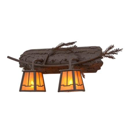 Meyda Tiffany Pine Branch 2 Light 10" Tall Wall Sconce Cafe Noir