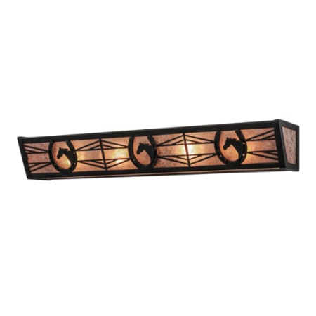 Meyda Tiffany Horseshoe 30" Wide Vanity Light Bold Black