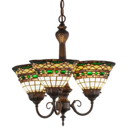 Meyda Tiffany Tiffany 3 Light 20" Wide Chandelier Mahogany Bronze
