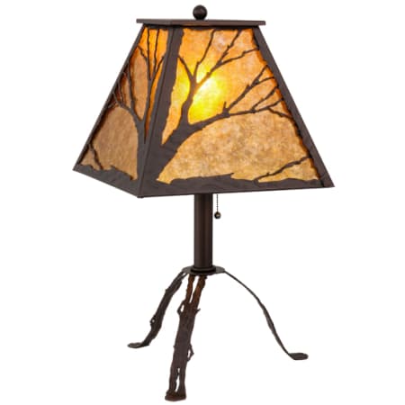 Meyda Tiffany Branches 25" Tall Buffet Table Lamp Mahogany Bronze