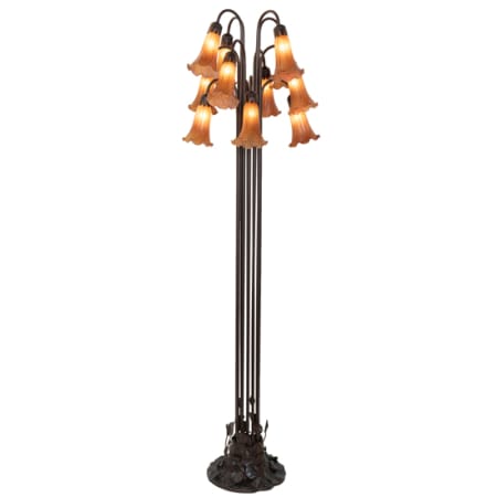 Meyda Tiffany 12 Light 63" Tall Tree Floor Lamp Mahogany Bronze