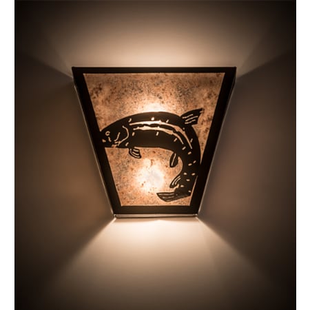 Meyda Tiffany Leaping 2 Light 12" Tall Wall Sconce Textured Black