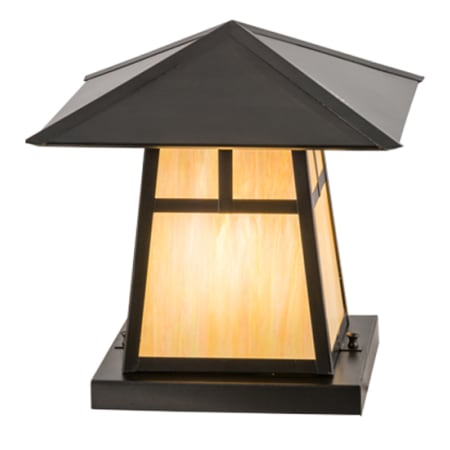 Meyda Tiffany Stillwater 13" Tall Pier Mount Post Light Craftsman Brown