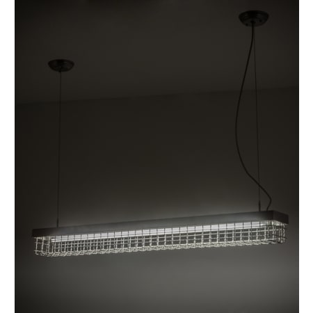 Meyda Tiffany Paloma Golpe 50" Wide Linear Pendant Nickel