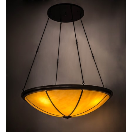 Meyda Tiffany Commerce 8 Light 71" Wide Pendant Copper Vein