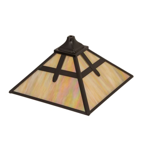 Meyda Tiffany Cross Mission 7.5" Tall Lamp Shade Craftsman Brown