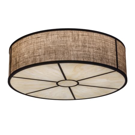 Meyda Tiffany Cilindro 6 Light 36" Wide Flush Mount Drum Ceiling Fixture Oil Rubbed Bronze
