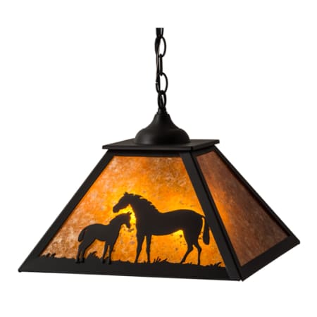 Meyda Tiffany Mare and Foal 2 Light 23" Wide Pendant N/A