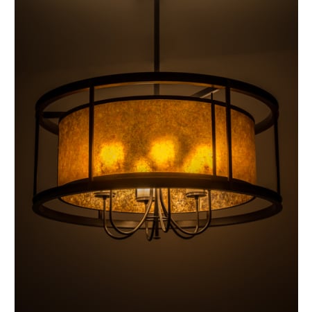 Meyda Tiffany Cordoba 6 Light 36" Wide Pendant Timeless Bronze