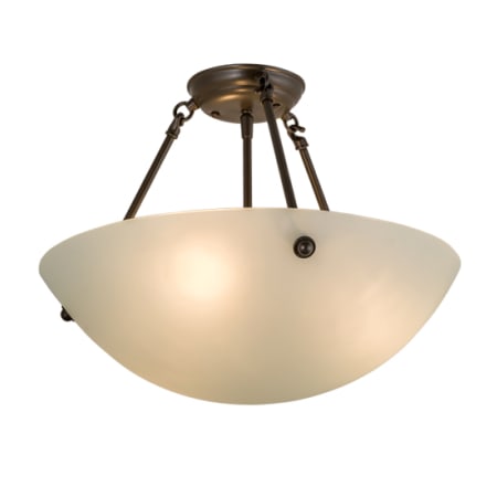 Meyda Tiffany Cypola 3 Light 18" Wide Semi-Flush Bowl Ceiling Fixture Mahogany Bronze