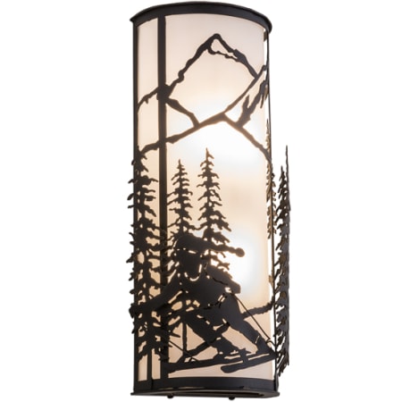 Meyda Tiffany Alpine 2 Light 18" Tall Wall Sconce Textured Black