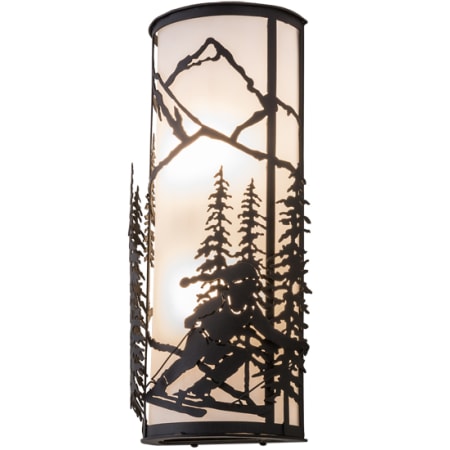 Meyda Tiffany Alpine 2 Light 18" Tall Wall Sconce Textured Black
