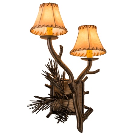 Meyda Tiffany Lone 2 Light 22" Tall Wall Sconce Antique Copper