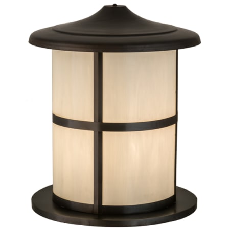 Meyda Tiffany Fulton 4 Light 29" Tall Pier Mount Post Light Craftsman Brown