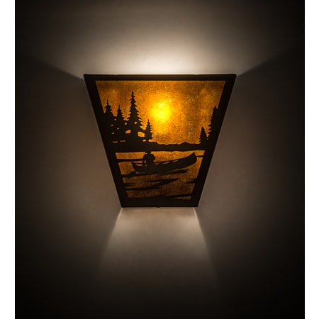 Meyda Tiffany Canoe 2 Light 12" Tall Wall Sconce Antique Copper