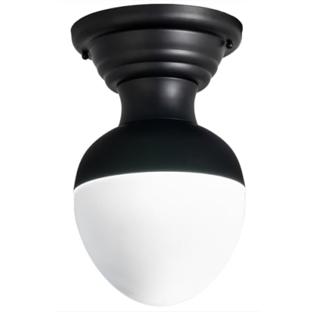 Meyda Tiffany Huevo 9" Wide LED Semi-Flush Bowl Ceiling Fixture Black