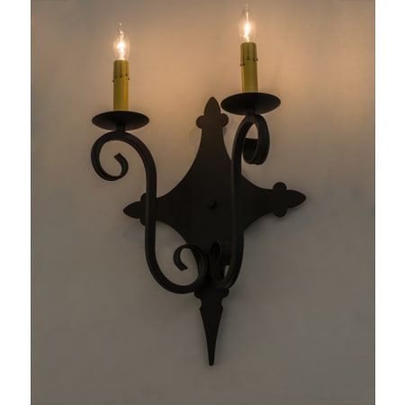 Meyda Tiffany Angelique 2 Light 18" Tall Wall Sconce Blackwash