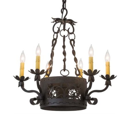 Meyda Tiffany Dragone 6 Light 24" Wide Taper Candle Style Chandelier N/A