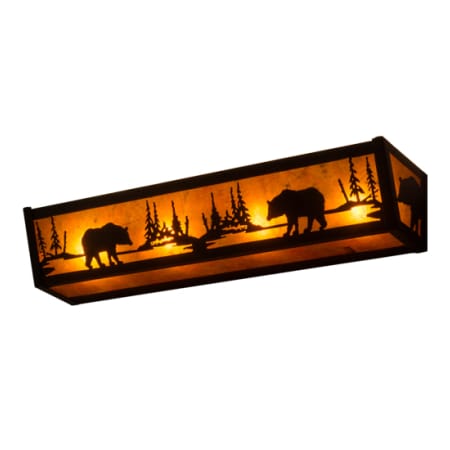 Meyda Tiffany Bear 24" Wide Vanity Light Flat Black