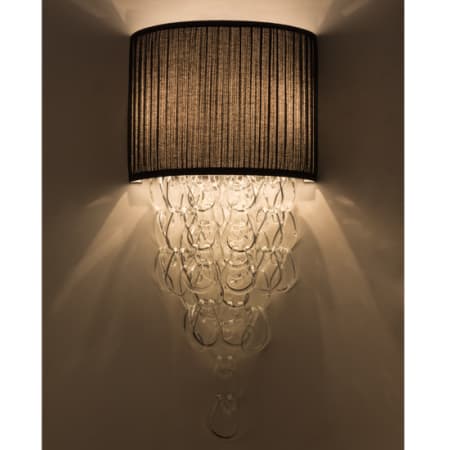 Meyda Tiffany Lucy 2 Light 33" Tall Wall Sconce Blackened Pewter