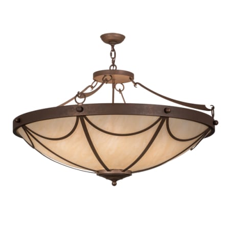 Meyda Tiffany Carousel 8 Light 42" Wide Pendant Rust / Antique