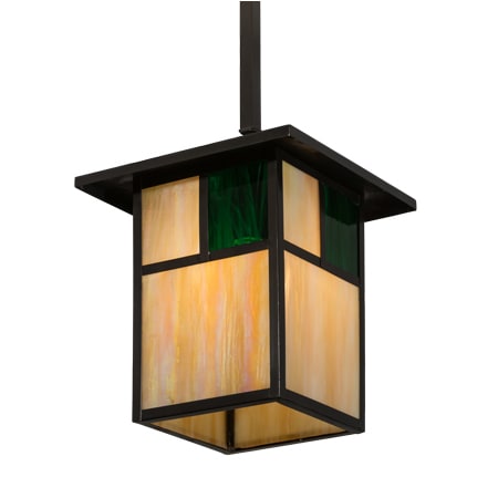 Meyda Tiffany Hyde Park 17" Wide Pendant Craftsman Brown