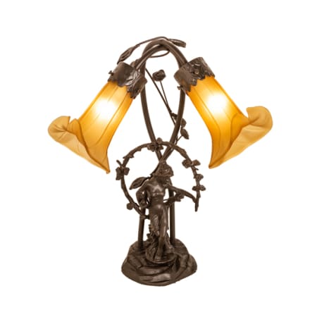 Meyda Tiffany 2 Light 17" Tall Novelty Table Lamp Mahogany Bronze