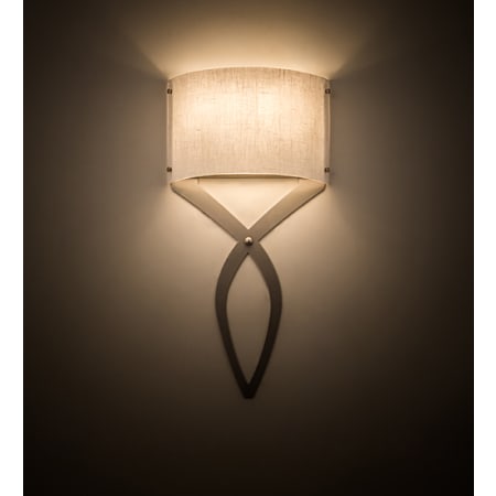 Meyda Tiffany Canterbury 2 Light 24" Tall Wall Sconce Nickel