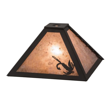 Meyda Tiffany Fly Fishing 6.5" Tall Lamp Shade Oil Rubbed Bronze