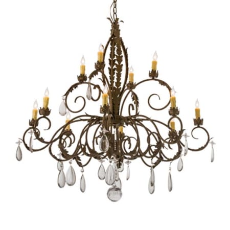 Meyda Tiffany New Country French 12 Light 50" Wide Crystal Candle Style Chandelier Crystal