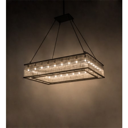 Meyda Tiffany Marquee 28 Light 60" Wide Linear Pendant Oil Rubbed Bronze