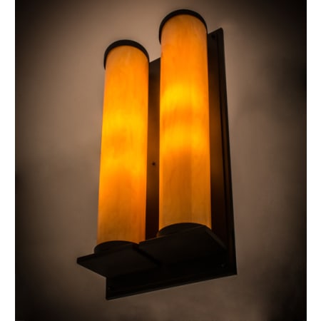 Meyda Tiffany Legacy House 4 Light 36" Tall Wall Sconce Textured Black