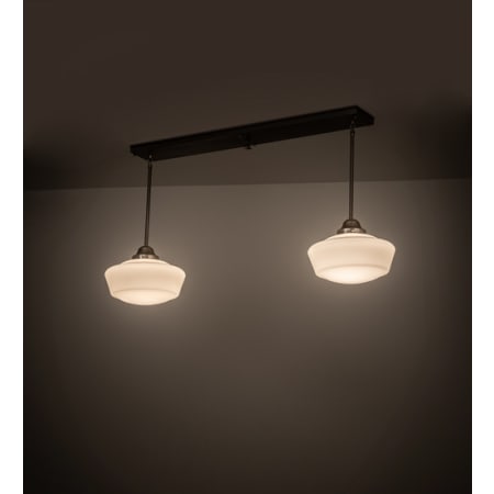 Meyda Tiffany Revival 2 Light 12" Wide Multi Light Pendant Nickel