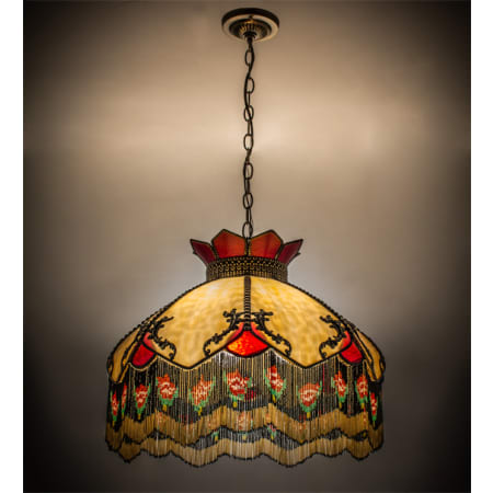Meyda Tiffany Isabella 3 Light 20" Wide Pendant Antique Brass