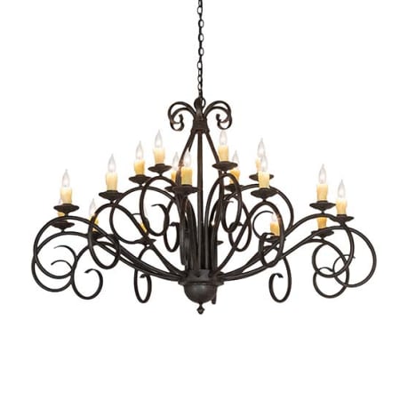 Meyda Tiffany Sienna 18 Light 60" Wide Taper Candle Style Chandelier N/A