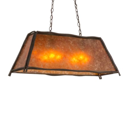 Meyda Tiffany Sticks 6 Light 37" Wide Linear Pendant Antique Copper