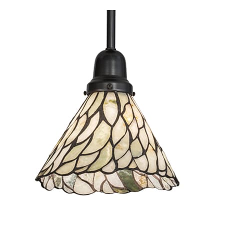 Meyda Tiffany Willow Jadestone 8" Wide Mini Pendant Craftsman Brown
