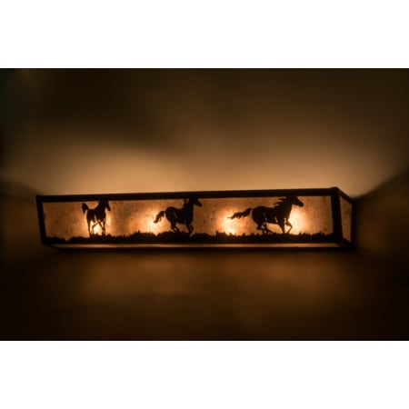 Meyda Tiffany Running 4 Light 5" Tall Wall Sconce Flat Black
