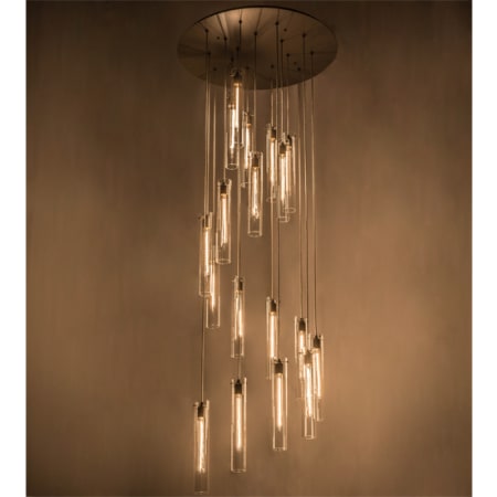 Meyda Tiffany Cilindro 18 Light 36" Wide Multi Light Pendant Timeless Bronze