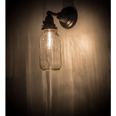 Meyda Tiffany Mason Jar 15" Tall Wall Sconce Craftsman Brown