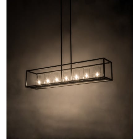 Meyda Tiffany Affinity Island 7 Light 60" Wide Taper Candle Linear Pendant Timeless Bronze